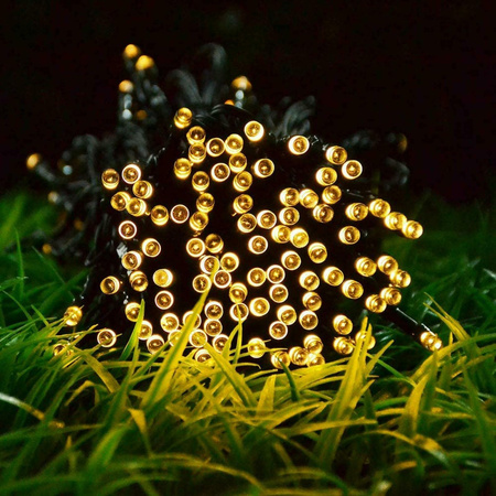 Girlanda Solarna Ogrodowa OZDOBNA Łańcuch Świetlny 21,9m 200x LED 3000K ciepła