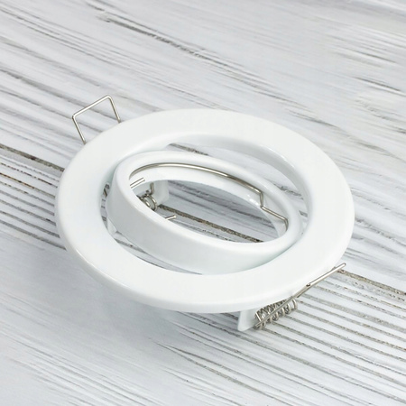 Oprawa HALOGENOWA Podtynkowa Ruchoma Okrągła AURELI Biała Blacha MR16 GU10