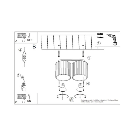 Oprawa Natynkowa 2x GU10 Aluminiowa Beżowy Aura Deep Space SL.1790 Sollux