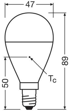 Żarówka LED P47 Kulka E14 7.5W = 60W 806lm 4000K Neutralna 200° PCR LAMPS Osram