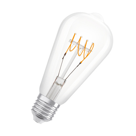 Żarówka LED Dekoracyjna ST64 Edison E27 4.8W = 40W 470lm 2700K Ciepła 320° Filament Ściemnialna Vintage 1906 Osram