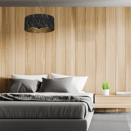 Lampa Wisząca Sufitowa SENSO Czarna Złota 3xE27 Milagro