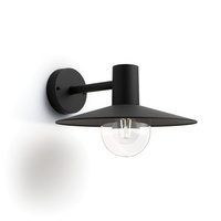 Kinkiet Ogrodowy Lampa Elewacyjna Zewnętrzna LATARNIA E27 IP44 Czarna Skua Philips