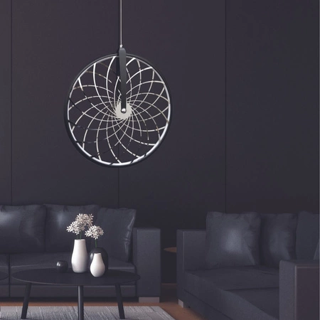 Sufitowa lampa wisząca, LED BICYKL 16W 3000K czarny+chrom