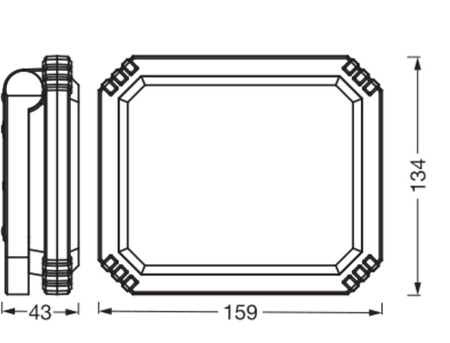 Naświetlacz LED Panel Lampa 10W 700lm 6500K Zimna Bateryjna USB-C IP54 Worklights Ledvance