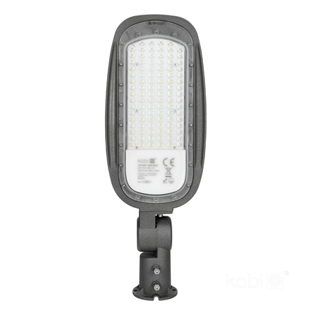 Lampa Uliczna LED Przemysłowa Oprawa Drogowa 100W 9800lm 4000K Neutralna IP65 IK08 Szara Vespa Kobi