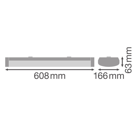 Lampa Oprawa Liniowa Listwa Oświetleniowa 18W 2430lm 4000K Neutralna Biały Linear Ledvance