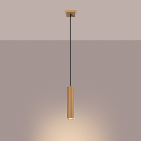 Lampa Wisząca Sufitowa Zwis Tuba Spot 1x GU10 Złota Karbon Deep Space SL.1554 Sollux