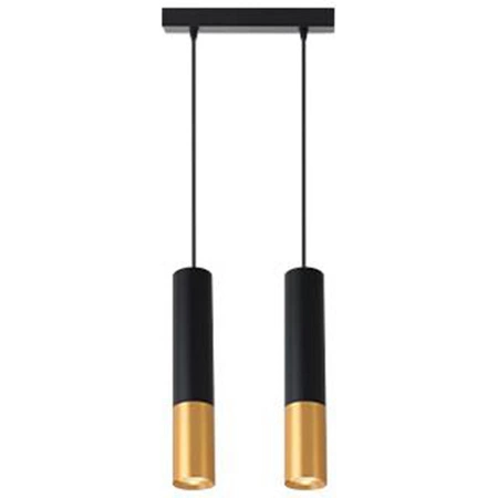 Lampa Wisząca Sufitowa KEON 2xGU10 Regulowana Czarno-Złota MASTERLED