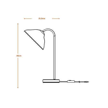 Lampa Stołowa Oprawa Biurkowa Stojąca Dekoracyjna E14 Biały USB-C Decor Ledvance