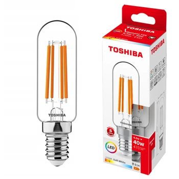 Żarówka LED E14 T25 4,5W = 40W 470lm 2700K Ciepła Filament TOSHIBA