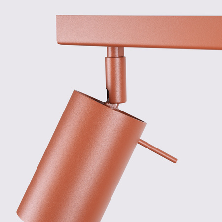 Lampa Sufitowa Reflektor Tuba Spot 2x GU10 Ochra Czerwona Ring Bittersweet Shimmer SL.1507 Sollux