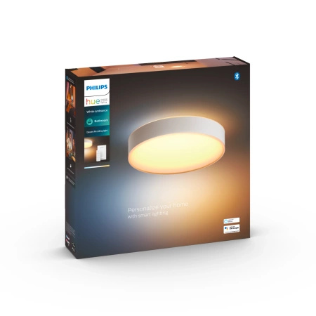 Plafon LED Lampa Sufitowa Natynkowa 19.2W 2450lm IP44 White Ambiance TW Biała 38cm Inteligentna SMART Zigbee Bluetooth Devere Philips HUE