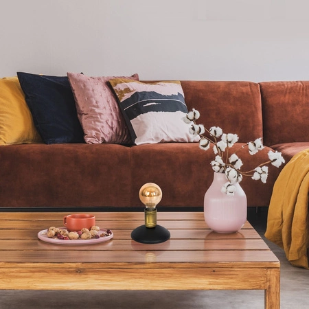 Lampa stołowa w stylu industrialnym czarna MiLAGRO DYLAN 1x E27