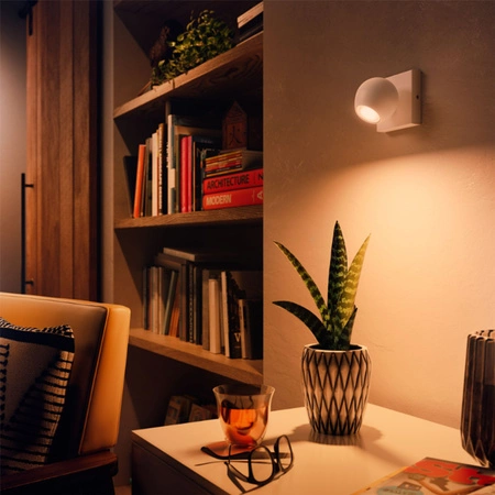 Lampa punktowa Kinkiet LED Spot Buckram Biały 5W CCT PHILIPS HUE Bluetooth + Przełącznik Dimmer Switch
