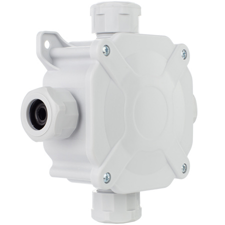 Puszka Instalacyjna Natynkowa Hermetyczna PG16 75x75x33mm Rozgałęźna z Dławikami Szara PAWBOL