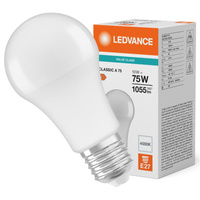 Żarówka LED A60 E27 10W = 75W 1055lm 4000K Neutralna Biała LEDVANCE