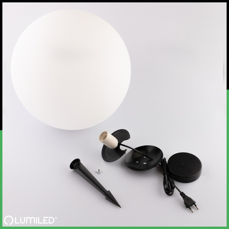 Lampa Oprawa Ogrodowa Zewnętrzna KULA LED 40CM E27 IP65 LUMIKULA2 LUMILED