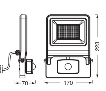 Naświetlacz LED Halogen Zewnętrzny Reflektor z Czujnikiem Ruchu i Zmierzchu 50W 3000K Ciepła 5000lm Biały IP44 Endura Osram