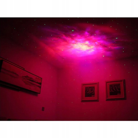Lampka Projektor Gwiazd Nocna Dekoracyjna Astronauta Dziecięca LED 5W RGB 170° Włącznik On/Off Biała Masterled