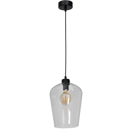 Lampa wisząca SANTIAGO 1xE27 Klosz Transparentne Szkło MLP6605 Metal + Szkło