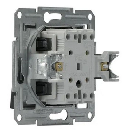 Włącznik Światła Pojedynczy Schodowy Jednobiegunowy bez Ramki Podtynkowy Asfora IP20 Antracyt