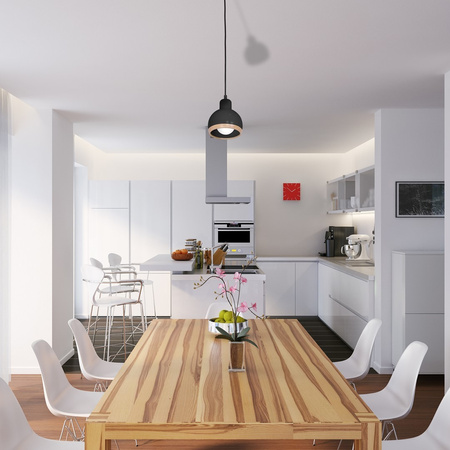 Lampa Wisząca Sufitowa OVAL Czarna 1xE27 Milagro