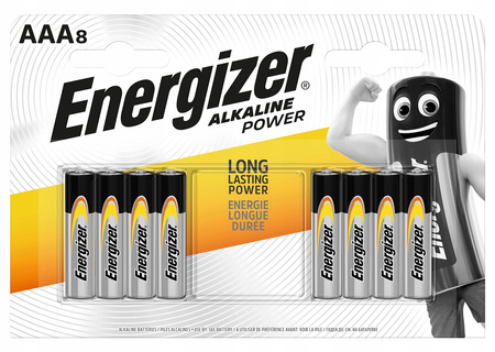 Baterie Alkaliczne ENERGIZER AAA LR03 MN2400 1.5V Blister 8szt