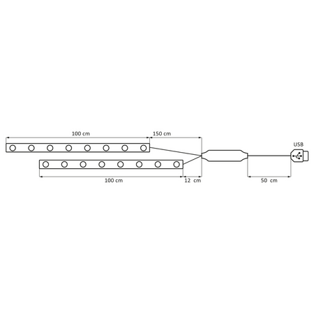 Taśma Pasek LED RGBw 8W 120° Czarna Ściemnialna Sanico Goldlux