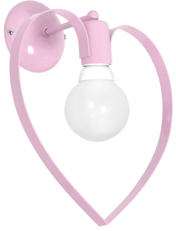 Lampa Ścienna Kinkiet AMORE Różowa 1xE27 Milagro