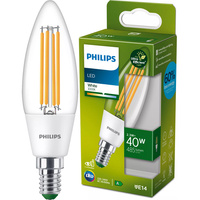 Żarówka LED E14 Świeczka B35 2.3W = 40W 485lm 210lm/W 3000K Ciepła 300° KLASA A UltraEfficient Philips