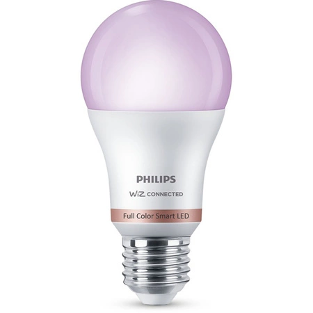 Żarówka LED E27 A60 8.5W = 60W 806lm 2200-6500K RGB + TW Inteligentna SMART WiFi Bluetooth Aplikacja WiZ Philips