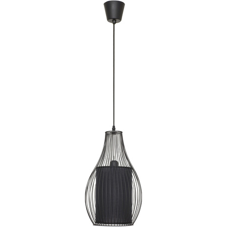 Lampa Sufitowa CAMILLA 4610 Nowodvorski Czarna E27 Wisząca Druciana Stal ?26 cm Loftowa