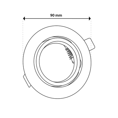 Oprawa HALOGENOWA Podtynkowa Ruchoma Okrągła AURELI Chrom Blacha MR16 GU10