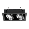 Oprawa Podtynkowa Halogenowa Ruchoma 2x GU10 ES111 Prostokątna Czarna
