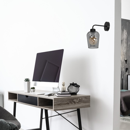 Lampa Ścienna Kinkiet SANTIAGO SMOKED 1xE27 Milagro