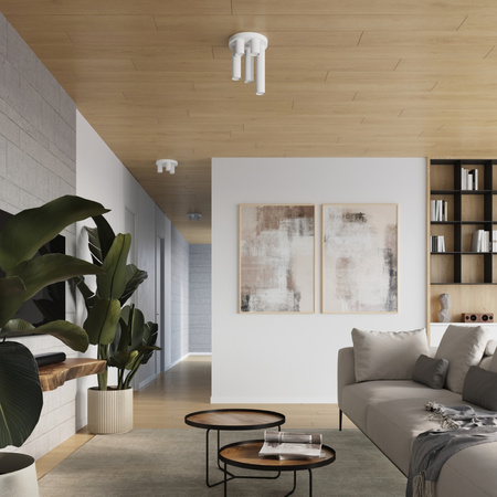 Lampa Sufitowa Plafon Tuba Spot 5x GU10 Biała Lagos Ocean Green SL.1465 Sollux