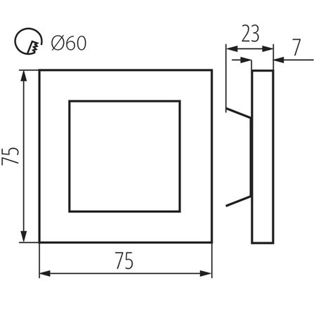 Oprawa Schodowa Dekoracyjna LED APUS 0,8W 14lm 4000K Neutralna 12V Kanlux