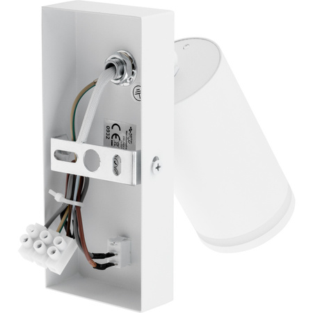 Lampa ścienna Kinkiet GU10 RING z włącznikiem biały