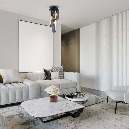 Lampa Sufitowa PAX Czarna 3xG9 Milagro