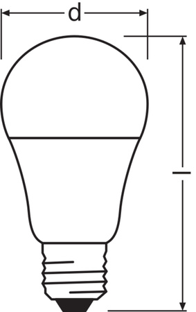 Żarówka LED E27 8W = 60W 806lm 3000K Ciepła 180° Classic Ledvance