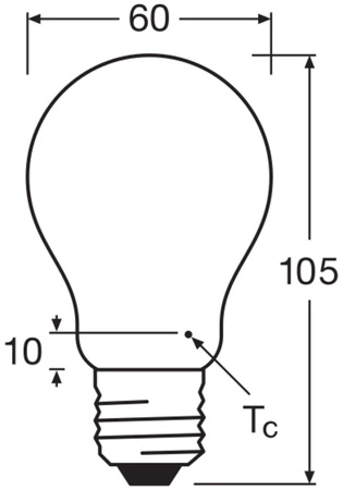 Żarówka LED A60 E27 4.8W = 40W 470lm 2700K Ciepła Biała FILAMENT ŚCIEMNIALNA LEDVANCE