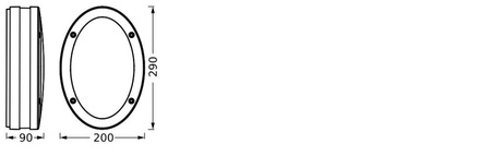 Lampa Ogrodowa Zewnętrzna Kinkiet Elewacyjny LED E27 IP65 IK06 Szary Endura Ledvance