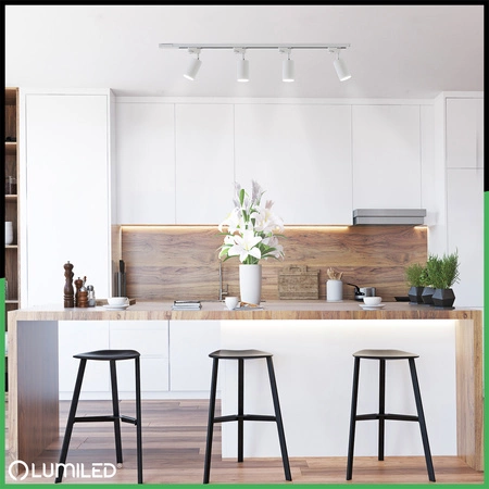 Szynoprzewód biały jednofazowy do reflektorów szynowych 1,5m LUMILED