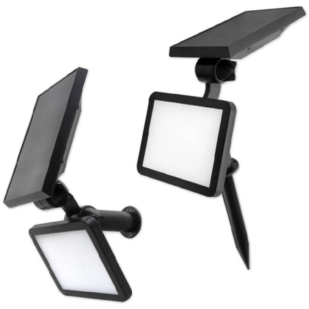 Naświetlacz Solarny LED WBIJANY Reflektor 3W 5500-6000K Zimna IP54 Czarny Masterled Czujnik