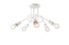 Lampa Sufitowa CAMILLA 5xE27 Biała Loftowa LM-5.79 Lamkur