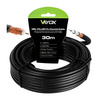 Przewód Kabel Antenowy Koncentryczny Miedź Żel CU Ziemny 4K Full HD Czarny 30M VAYOX