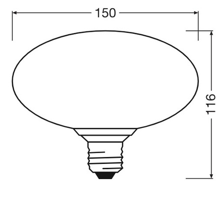 Żarówka LED E27 Mroźna 3.5W 300lm 2700K Ciepła Dekoracyjna Płaska Niebieska Osram