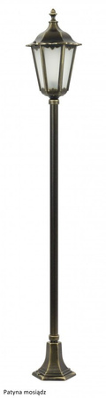 Lampa Ogrodowa Zewnętrzna Słupek LATARNIA E27 Retro Classic K 5002/1 164cm czarny Su-Ma