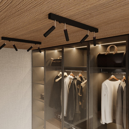 Lampa Sufitowa Oprawa Natynkowa SPOT TUBA Reflektor 3x G9 Tubularna Czarna Nowoczesna Eyetech Sollux